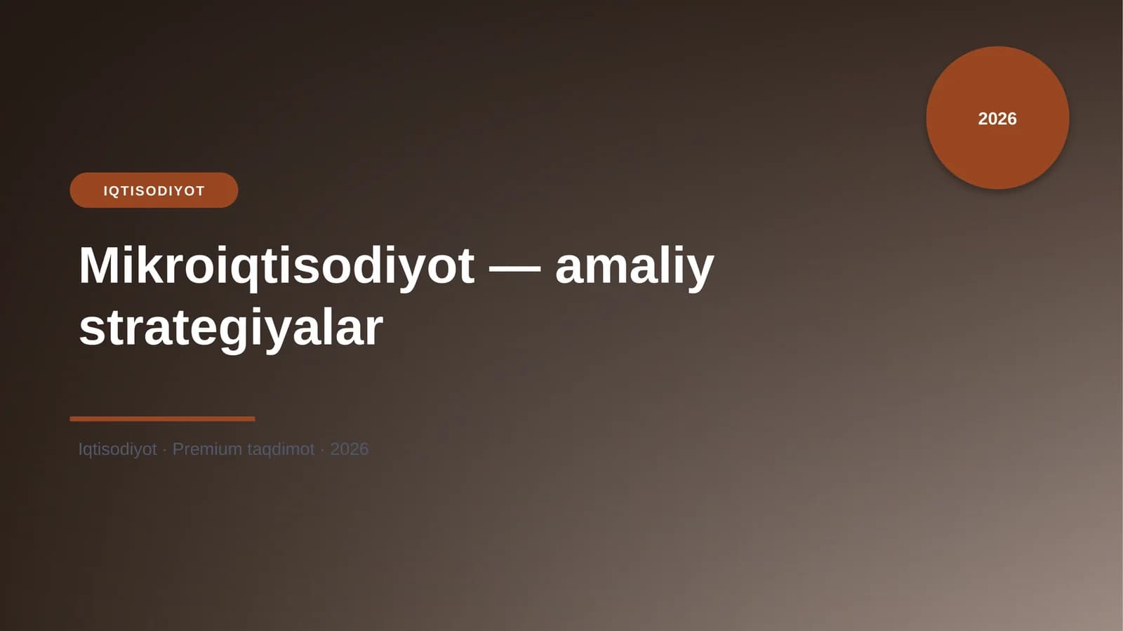 Mikroiqtisodiyot — amaliy strategiyalar
