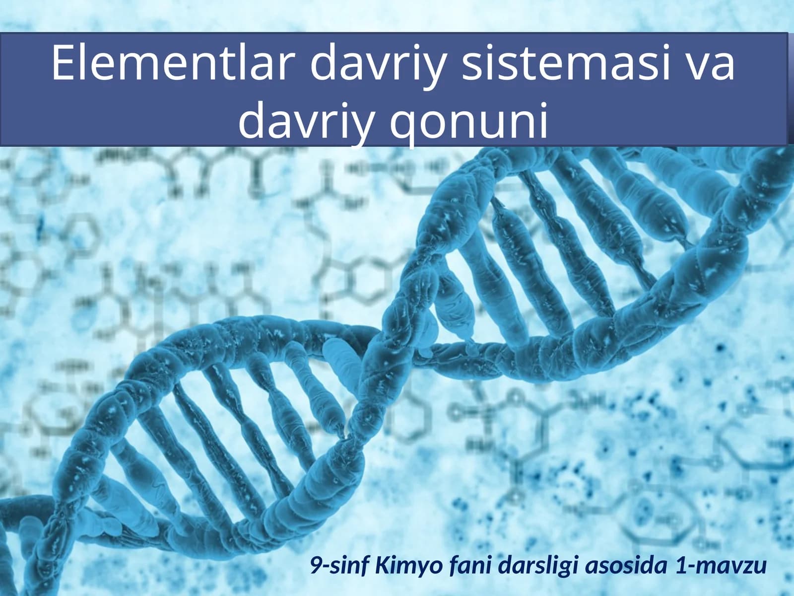 Elementlar davriy sistemasida davriy qonuni