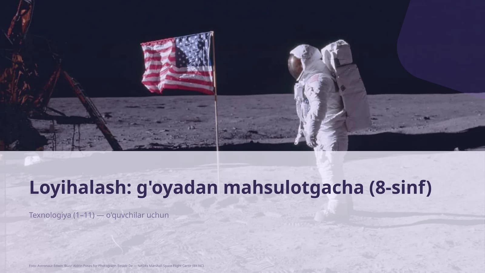 Loyihalash: g'oyadan mahsulotgacha (8-sinf)