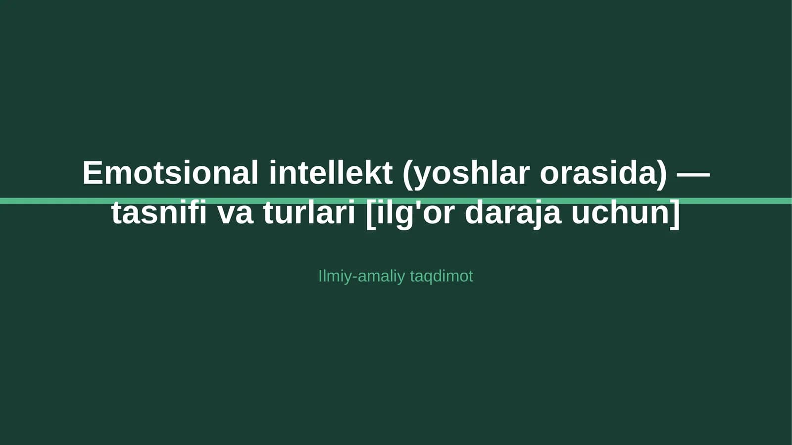 Emotsional intellekt (yoshlar orasida) — tasnifi va turlari [ilg'or daraja uchun]