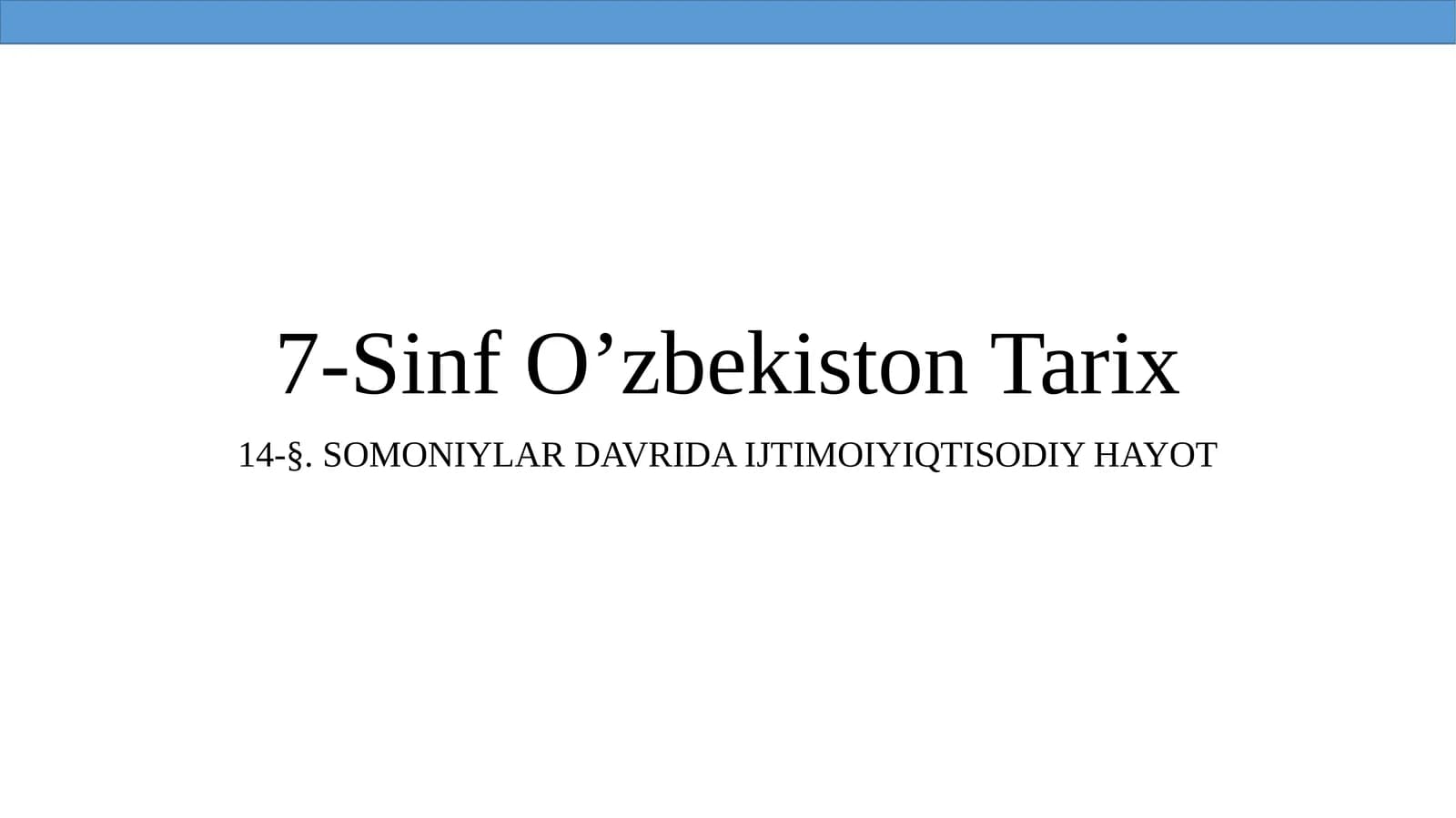 7-Sinf O’zbekiston Tarix
