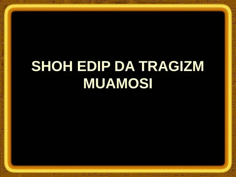 Shoh Edip tragedyasi