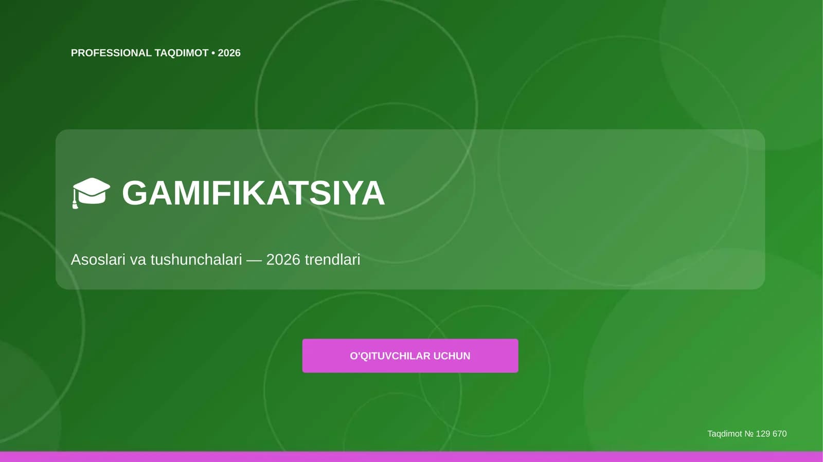 Gamifikatsiya: asoslari va tushunchalari (2026 trendlari)