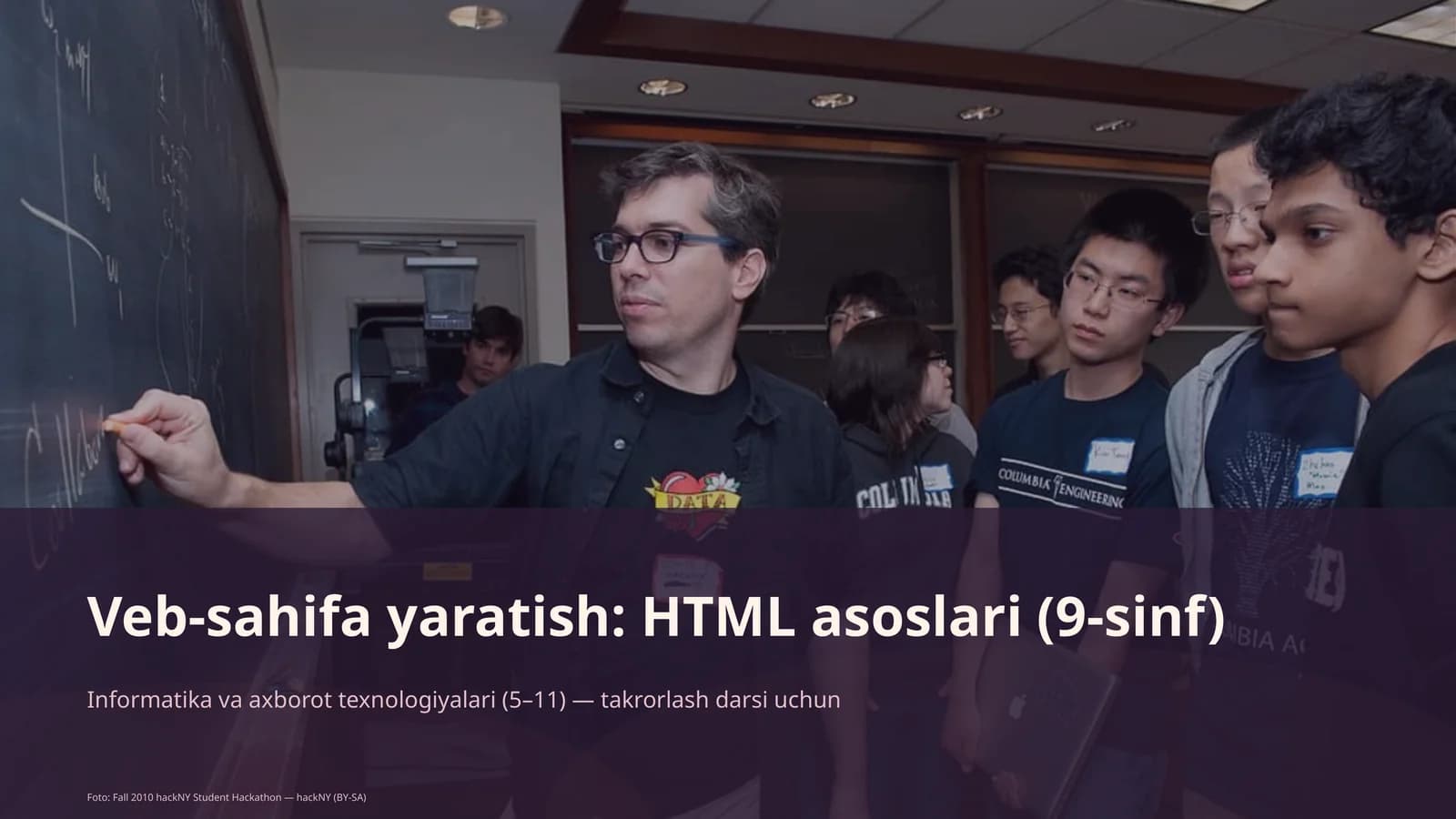 Veb-sahifa yaratish: HTML asoslari (9-sinf)