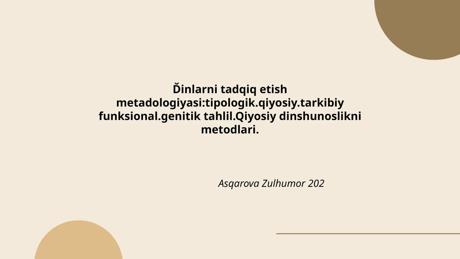 Dinlarni tadqiq etish metodologiyasi