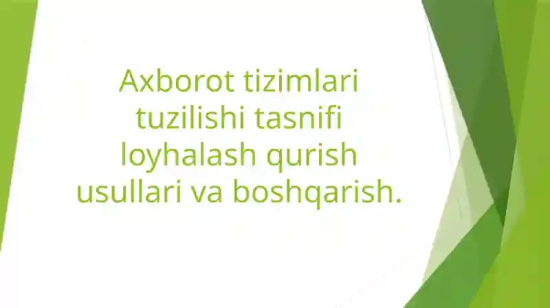 Axborottizimlar