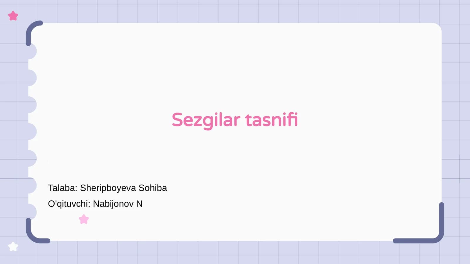 Sezgilar tasnifi
