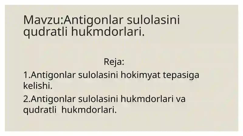 Antigonlar sulolasini qudratli hukmdorlari
