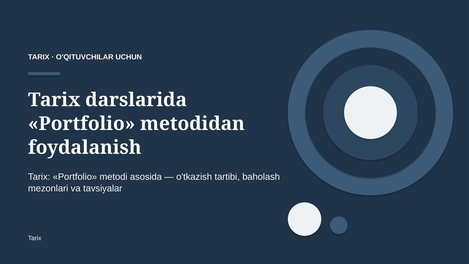 tarix darslarida portfolio metodidan foydalanish 8596