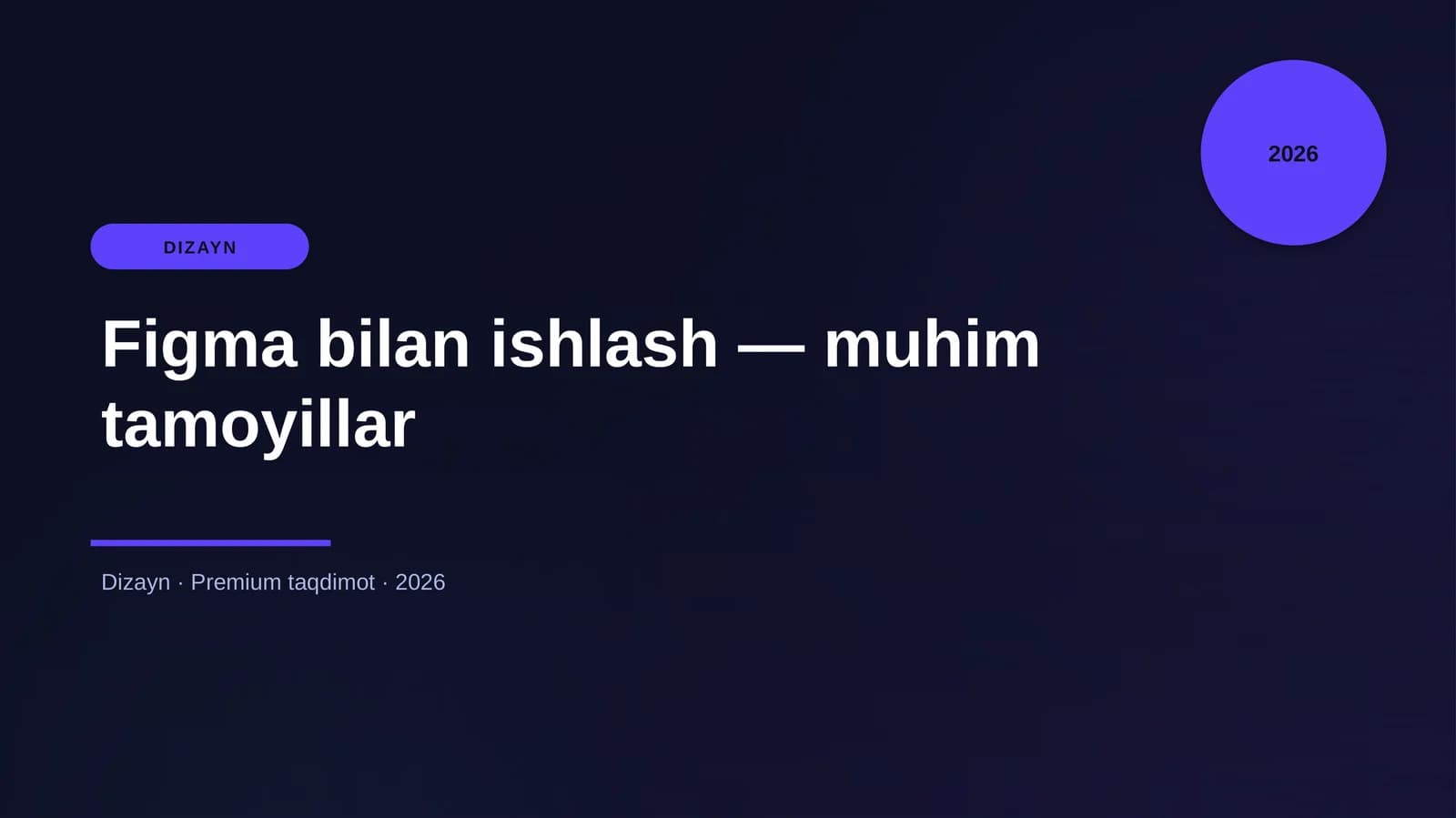 Figma bilan ishlash — muhim tamoyillar