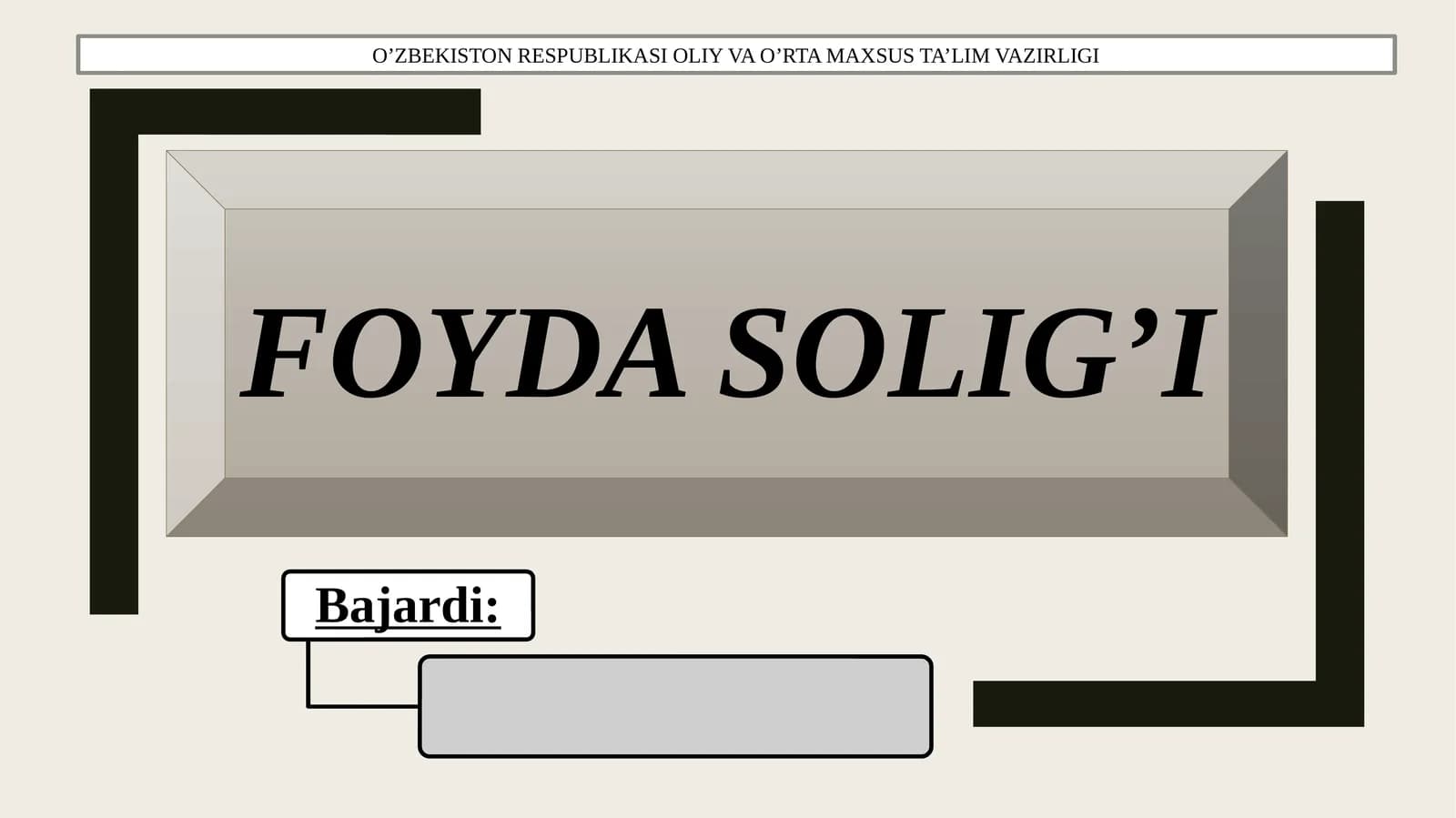 Foyda solig'i