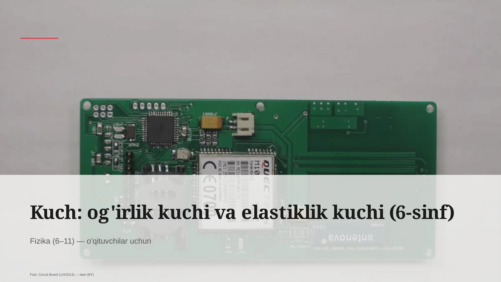 Fizika (6–11) dars rejasi