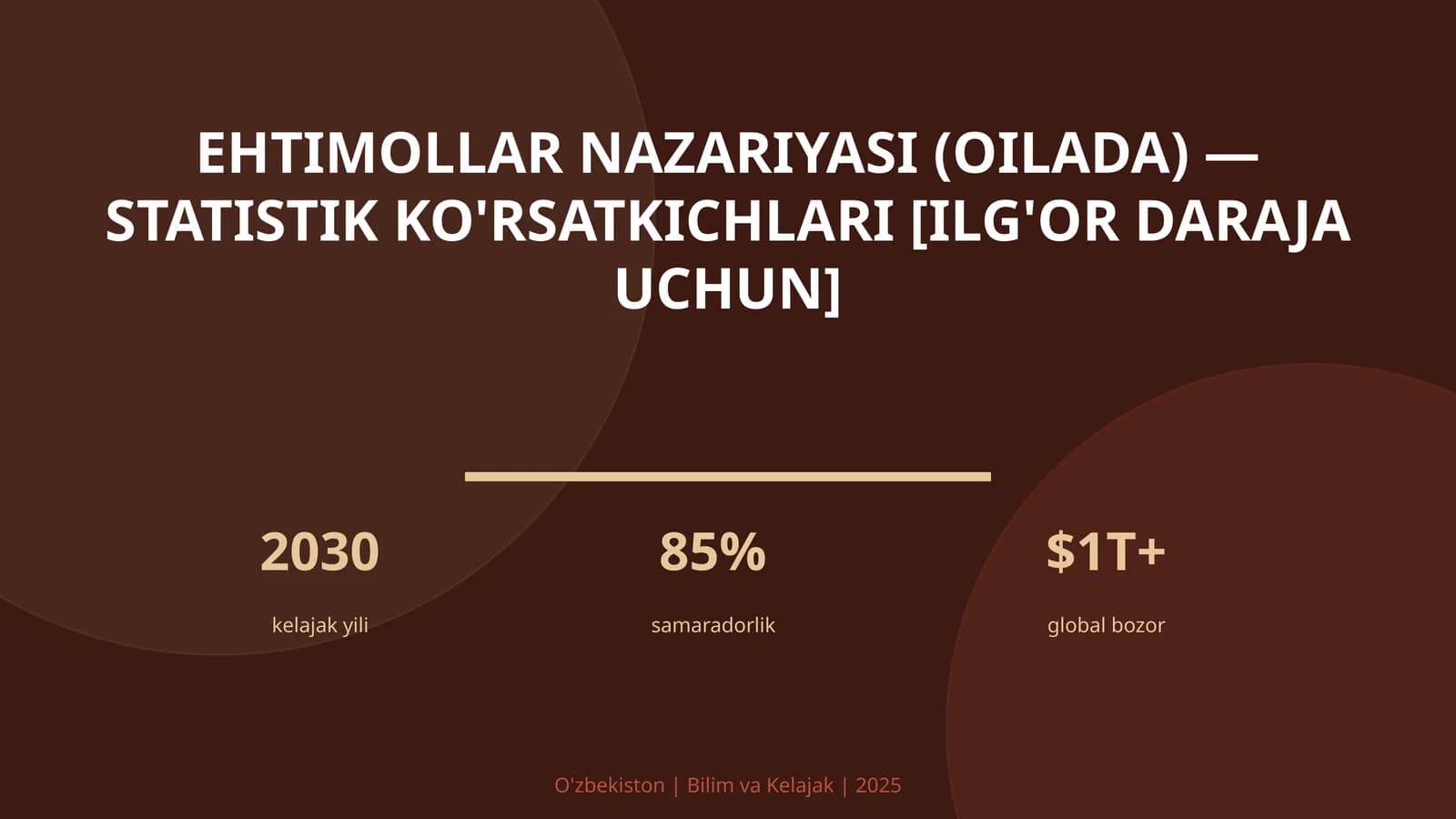 Ehtimollar nazariyasi (oilada) — statistik ko'rsatkichlari [ilg'or daraja uchun]
