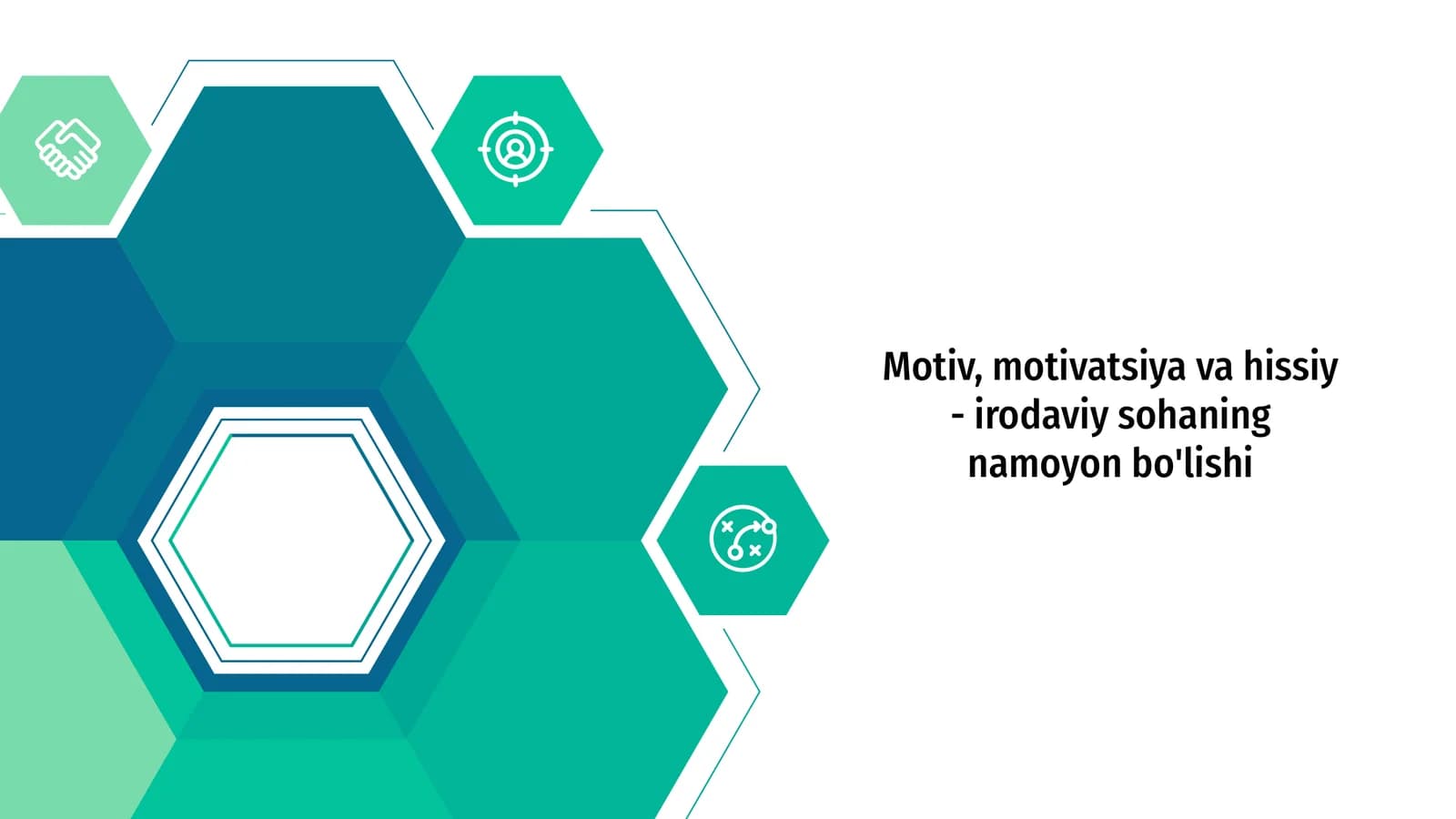 Motiv, motivatsiya va hissiy - irodaviy sohaning namoyon bo'lishi