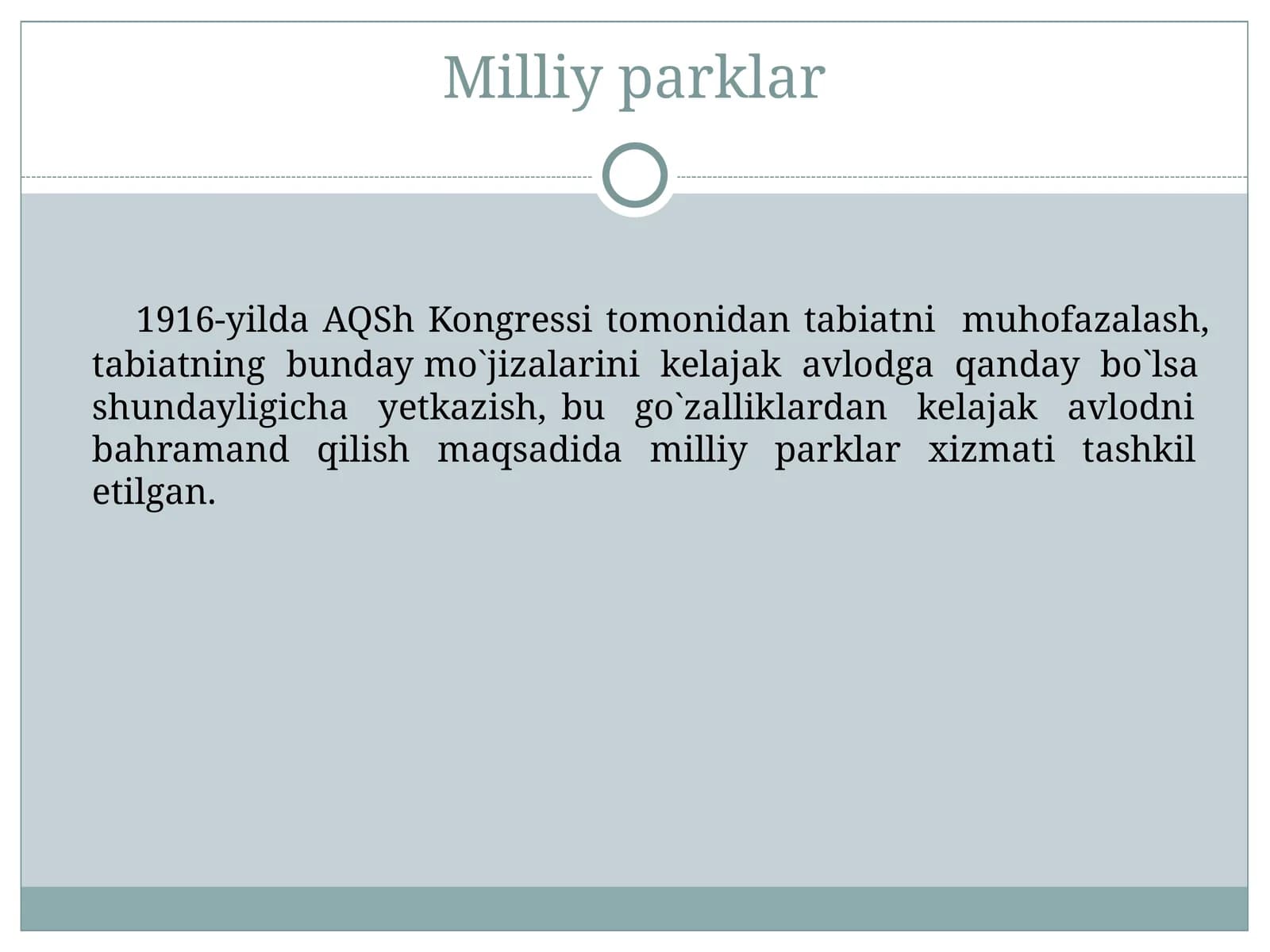 Milliy parklar