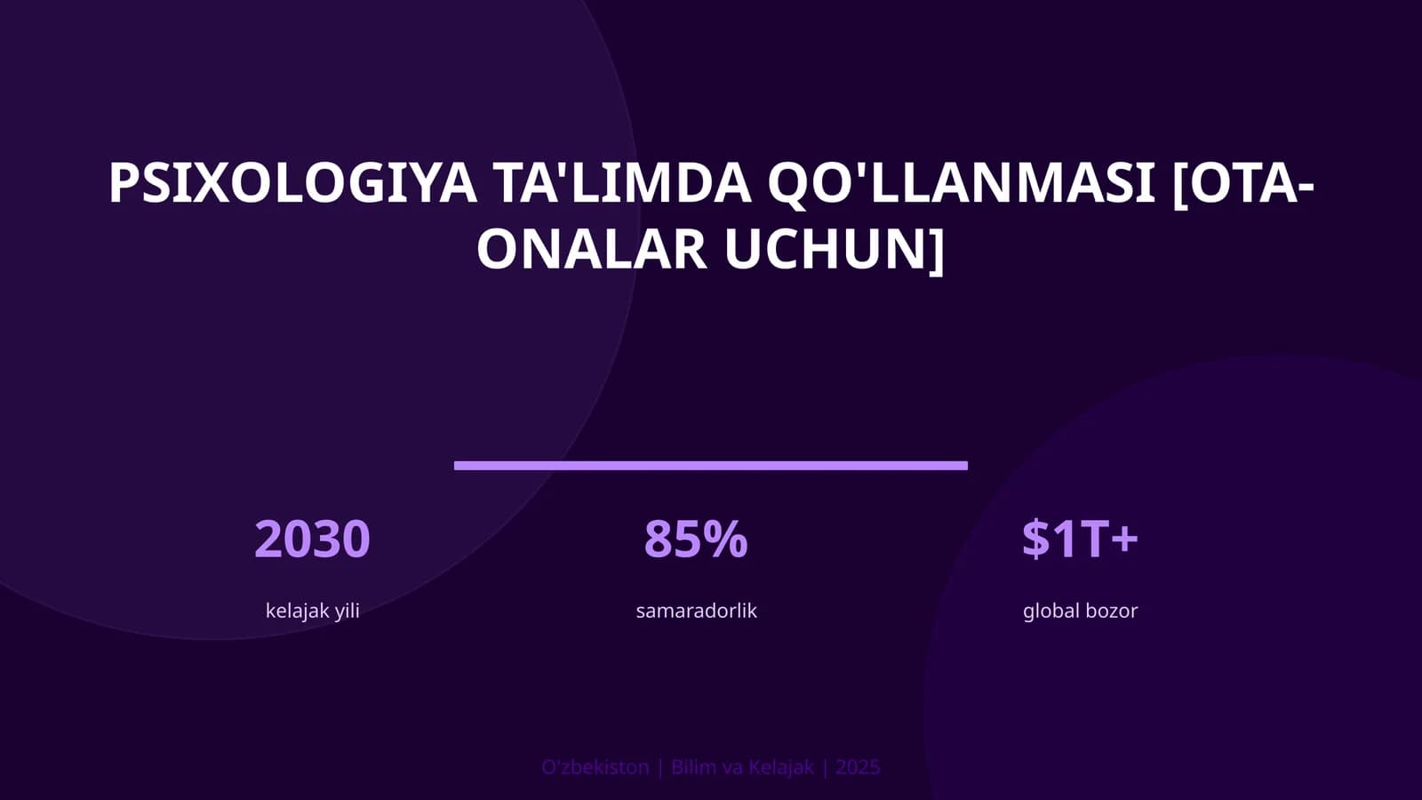 Psixologiya ta'limda qo'llanmasi [ota-onalar uchun]