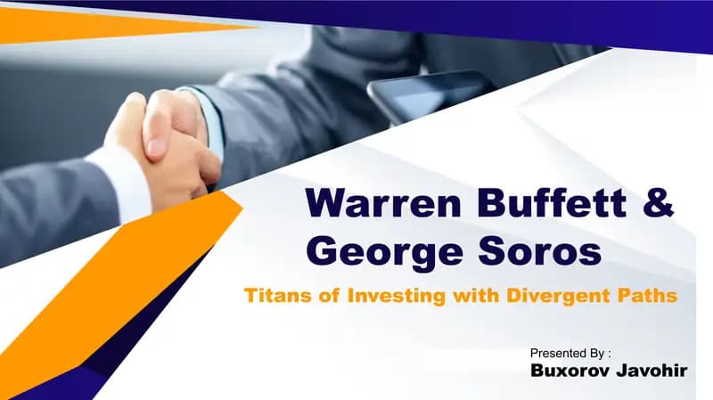Warren Buffet and George Soros