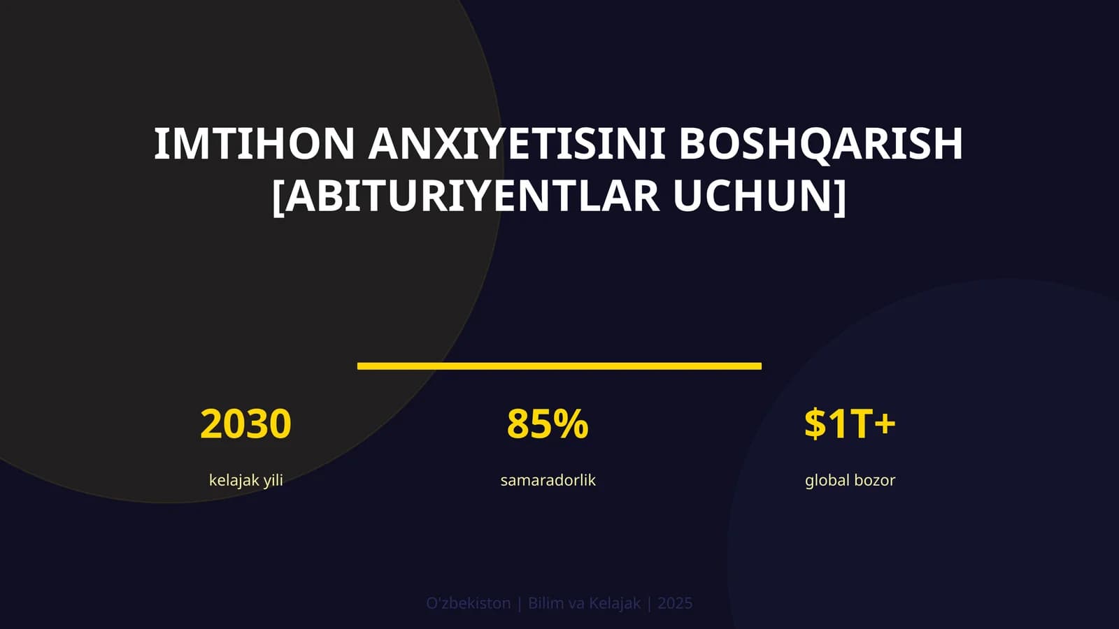 Imtihon anxiyetisini boshqarish [abituriyentlar uchun]