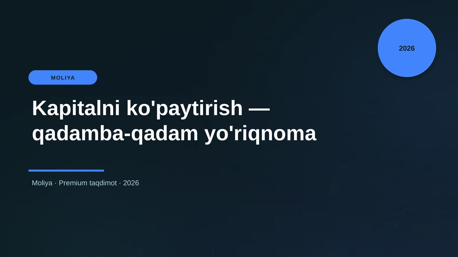 Kapitalni ko'paytirish — qadamba-qadam yo'riqnoma