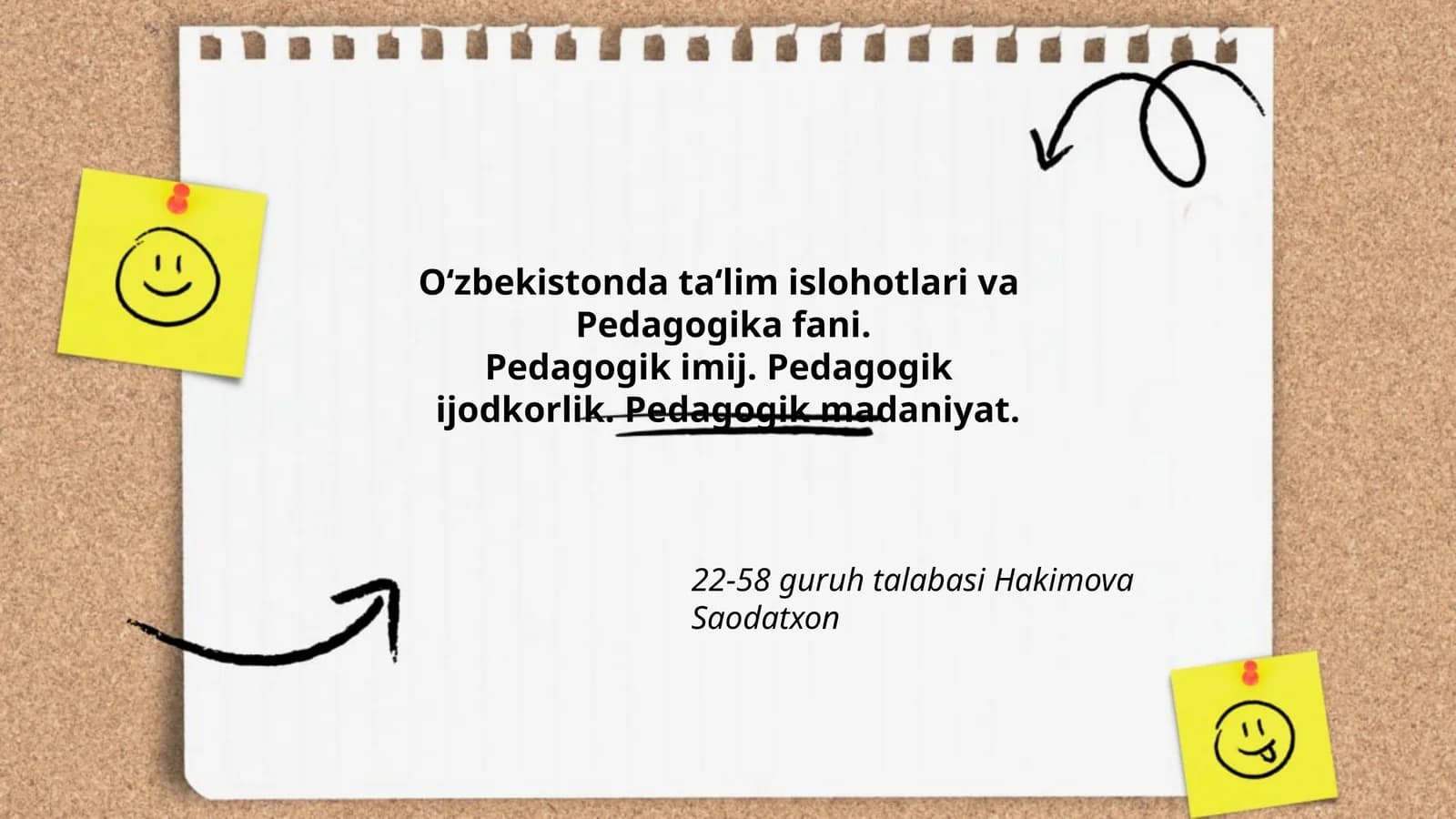 Oʻzbekistonda ta‘lim islohotlari va Pedagogika fani