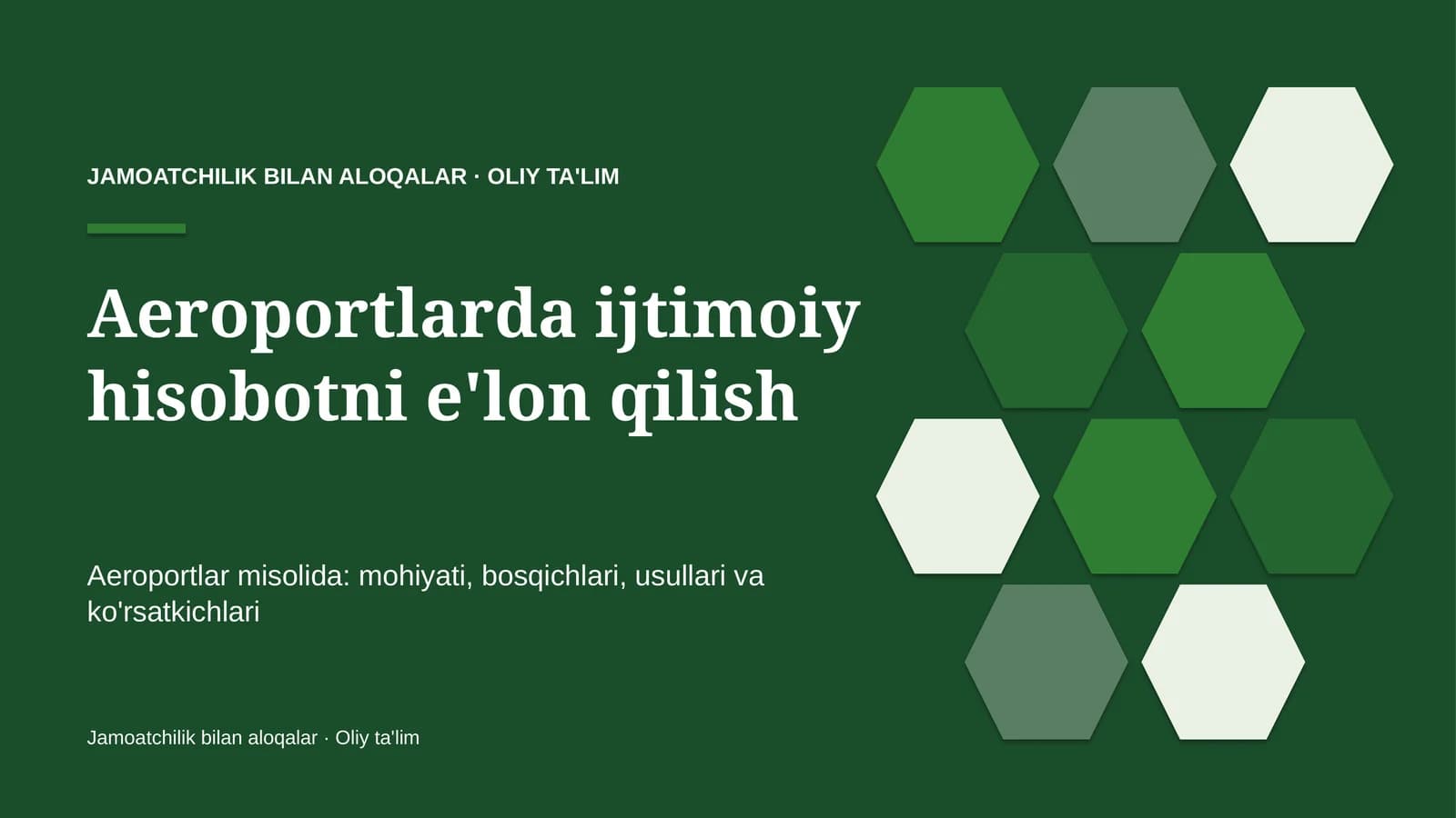 aeroportlarda ijtimoiy hisobotni e'lon qilish 6789