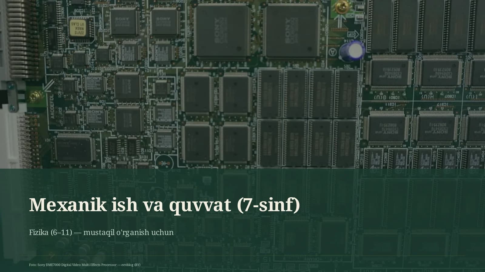 Mexanik ish va quvvat (7-sinf)