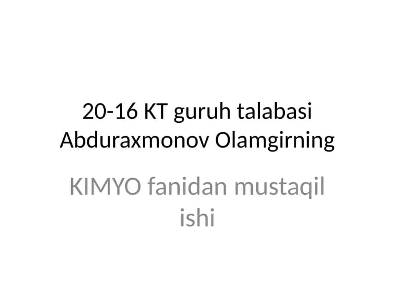 «Kislorod» elementi