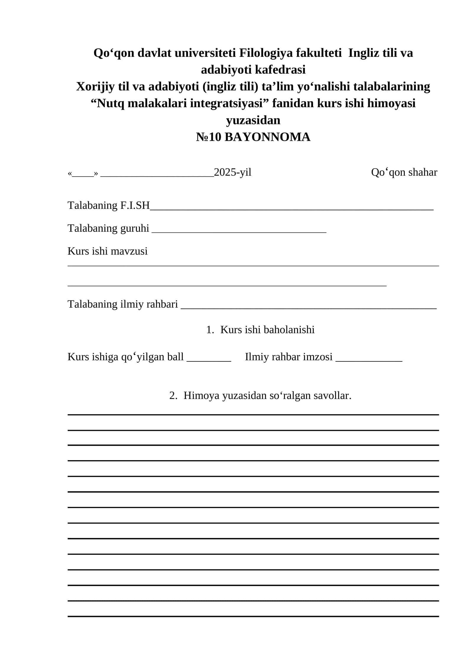№10 BAYONNOMA