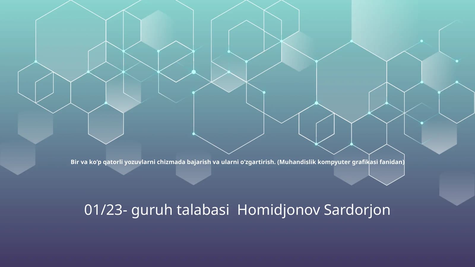 Chizmalarda yozuvlarni chizish va ularni o‘zgartirish