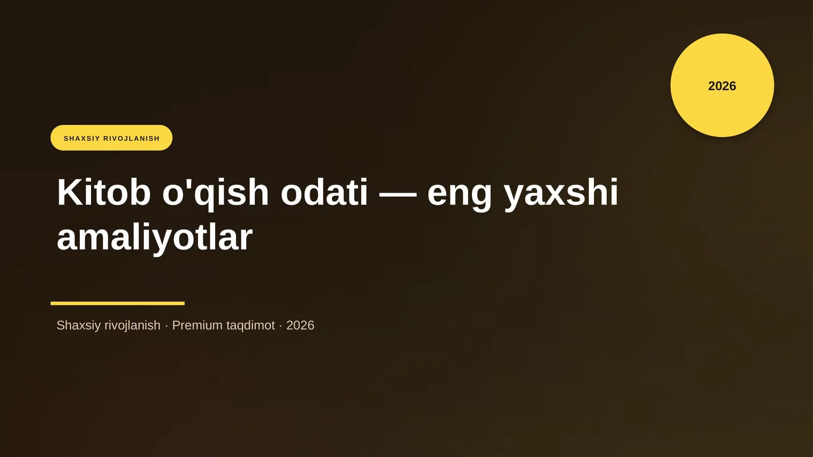Kitob o'qish odati — eng yaxshi amaliyotlar