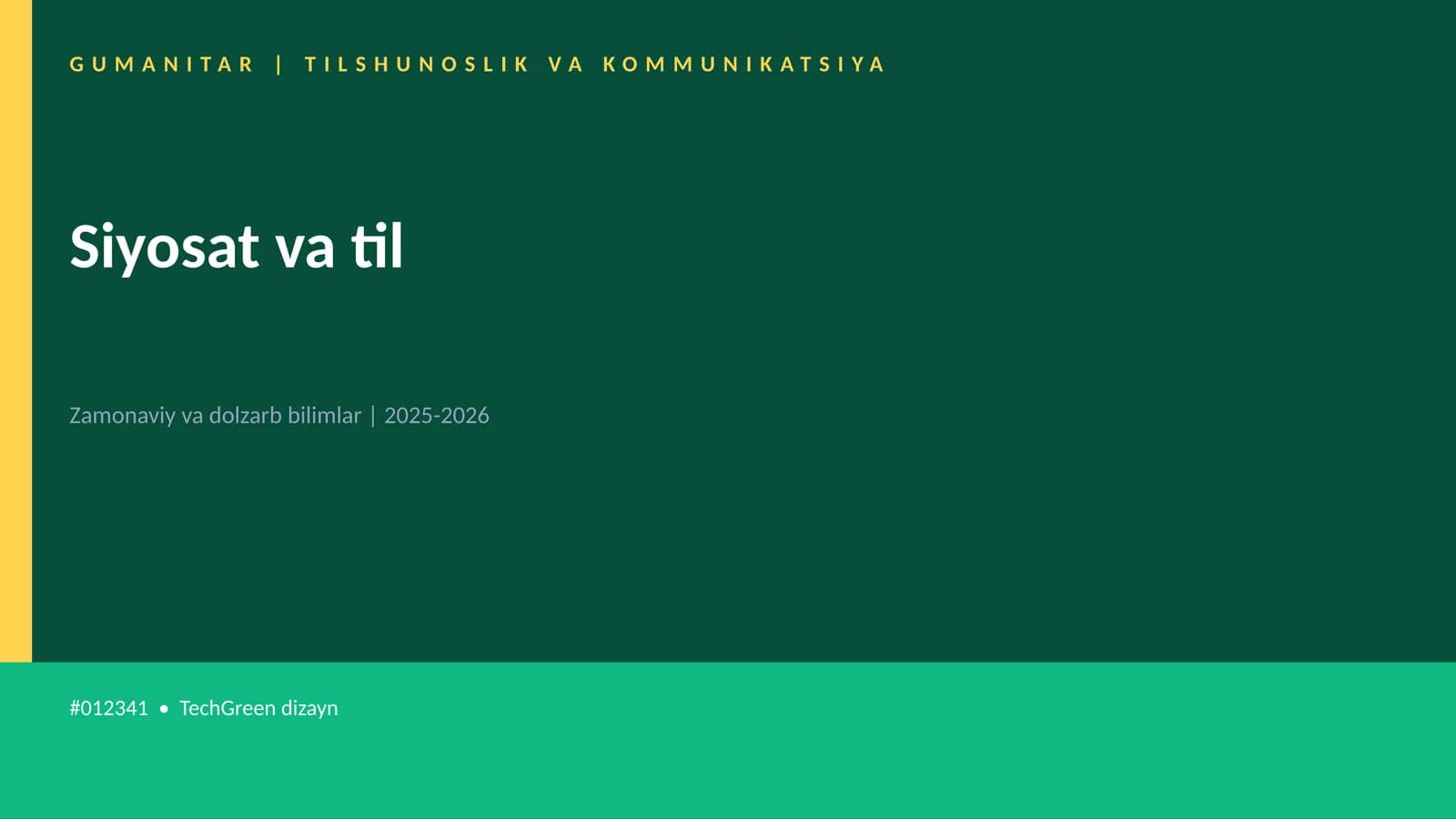 Siyosat va til