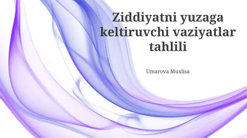 Nizolarning asosiy sabablari