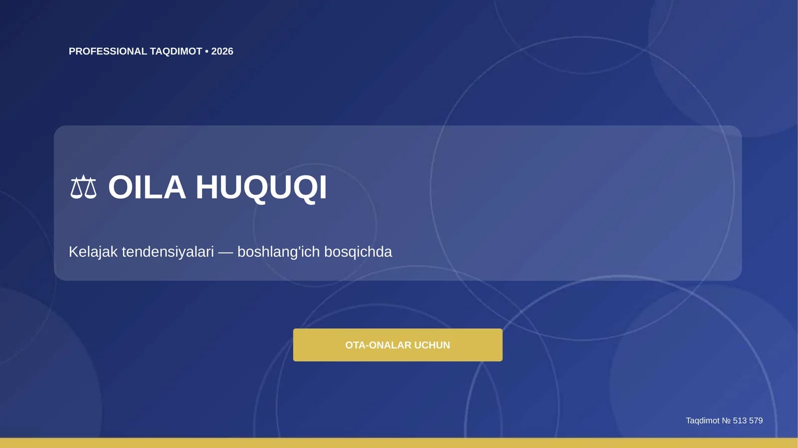 Oila huquqi: kelajak tendensiyalari (boshlang'ich bosqichda) [ota-onalar uchun]