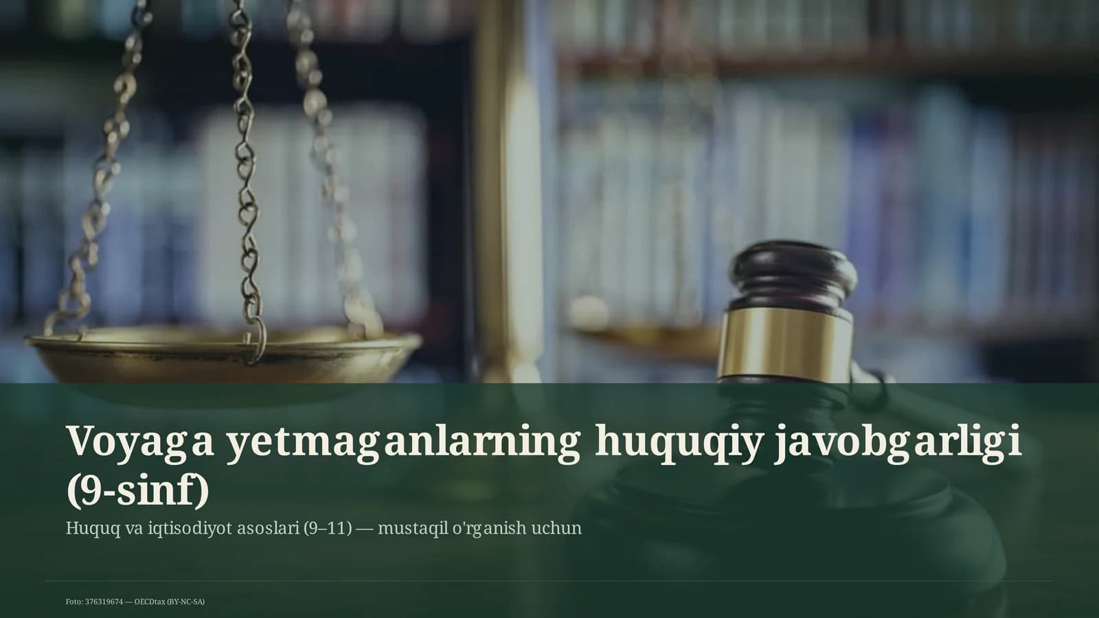 Huquq va iqtisodiyot asoslari (9–11)