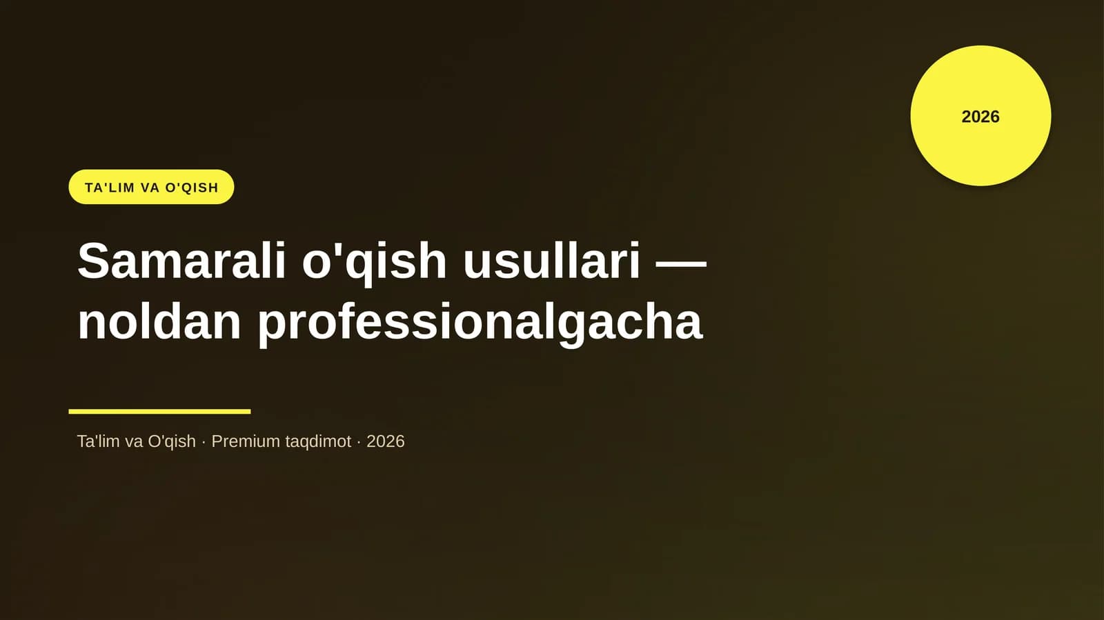Samarali o'qish usullari — noldan professionalgacha
