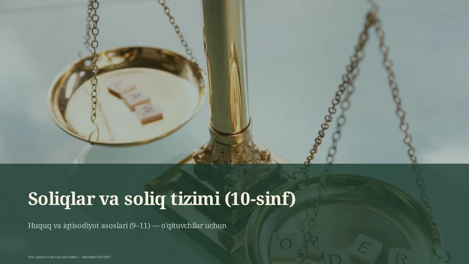 Huquq va iqtisodiyot asoslari (9–11)