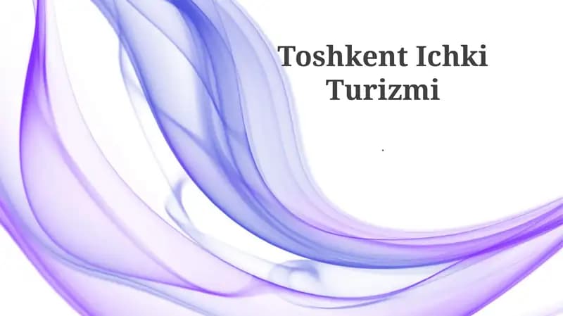 Toshkent Ichki Turizmi