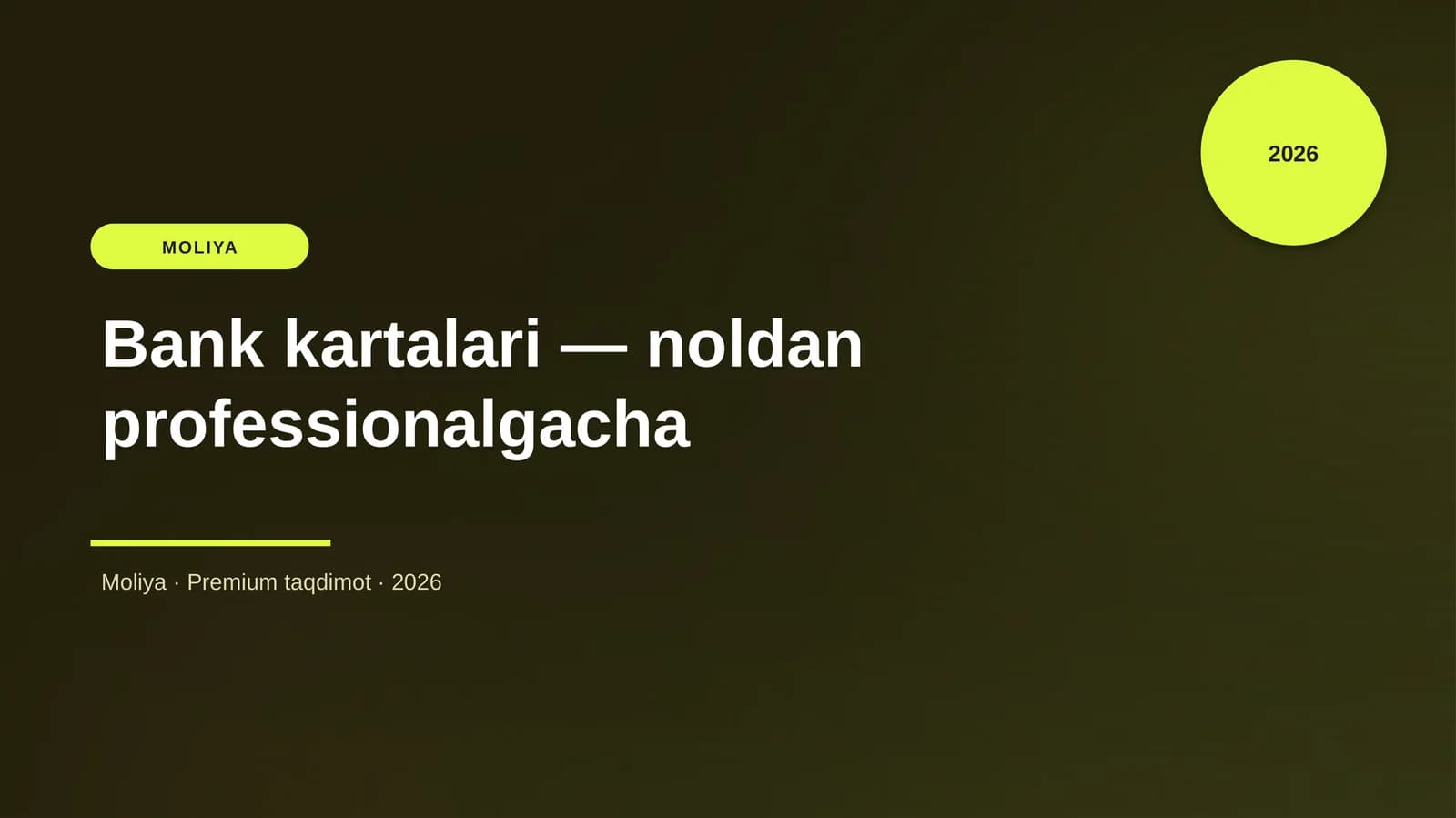 Bank kartalari — noldan professionalgacha