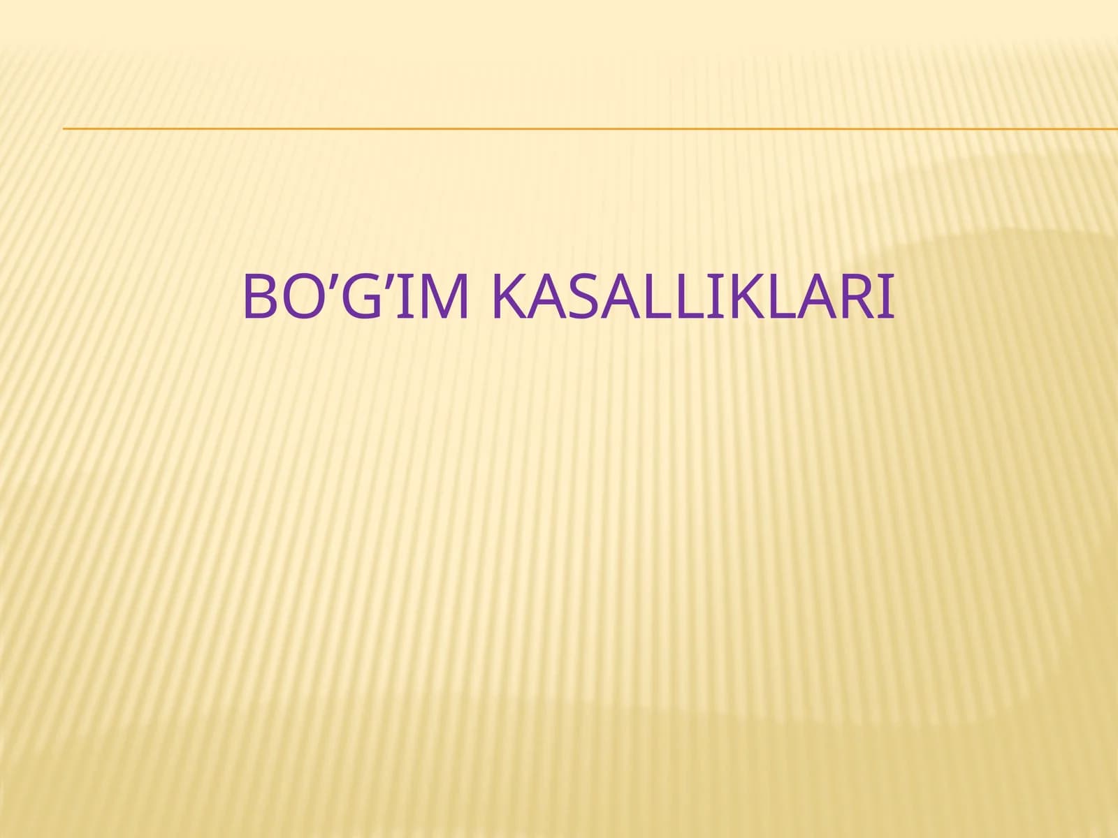 Bo’g’im kasalliklari