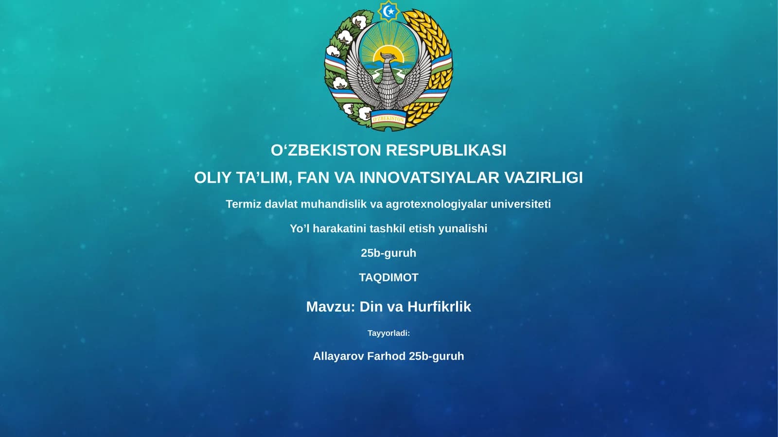 Din va Hurfikrlik