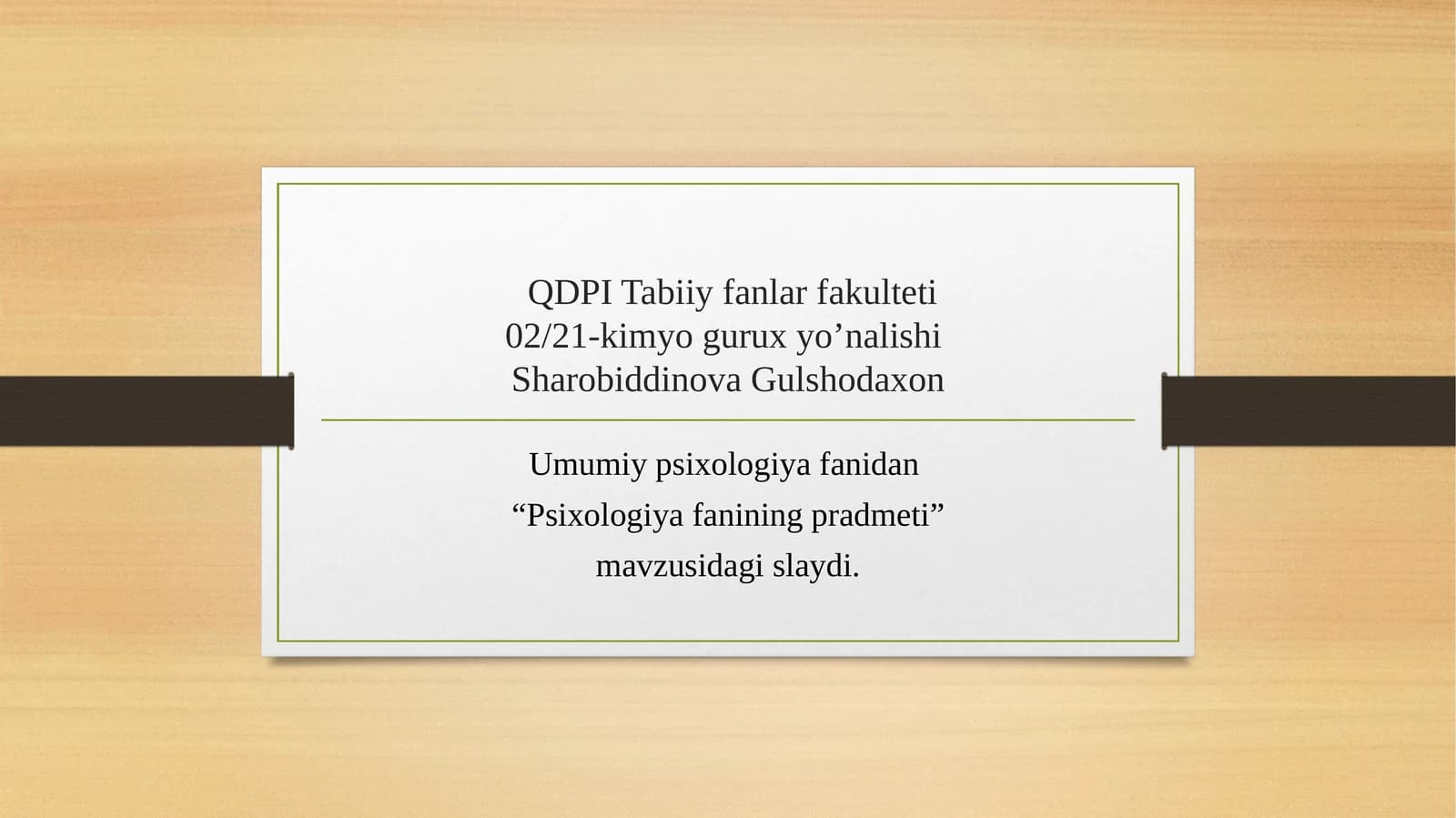 Psixologiyafanining Predmeti