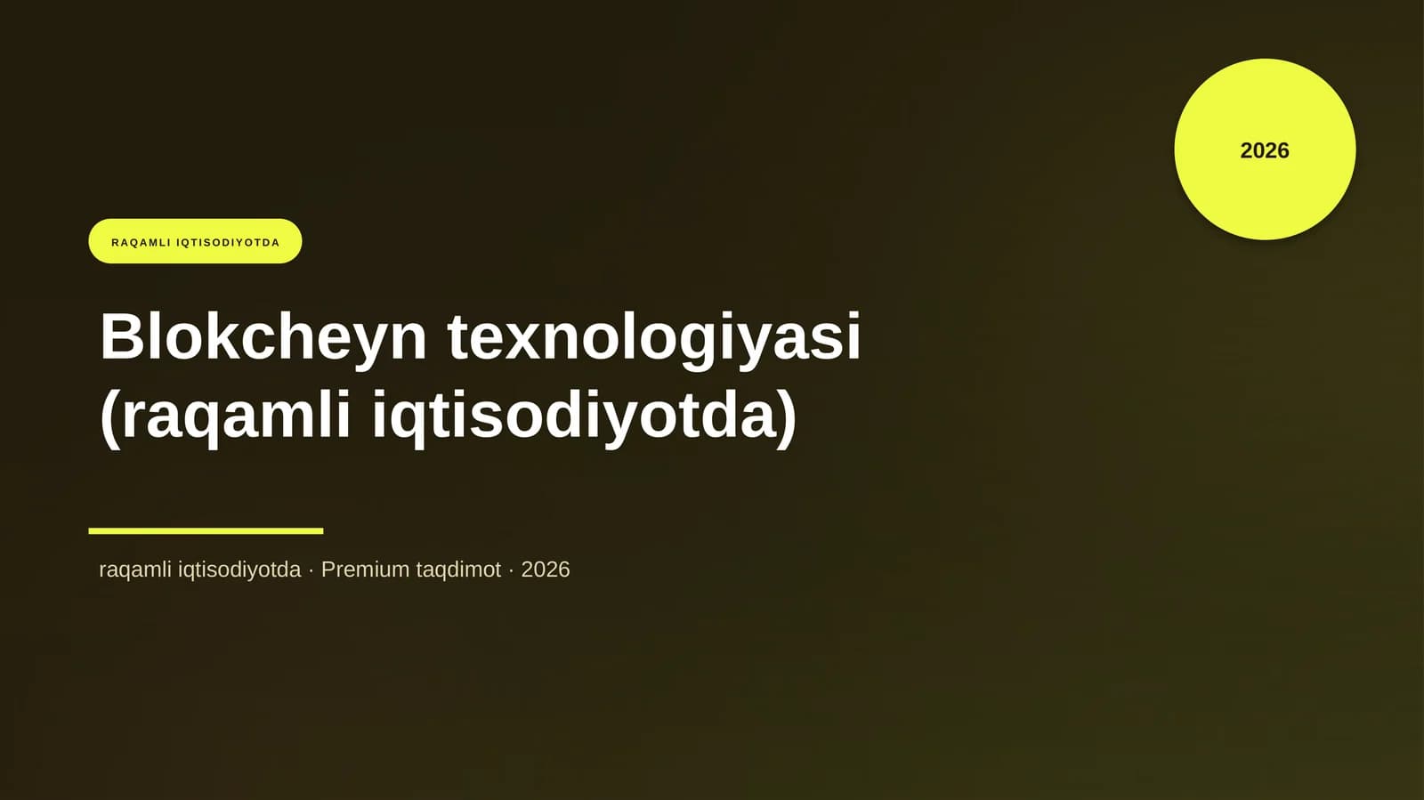Blokcheyn texnologiyasi (raqamli iqtisodiyotda)