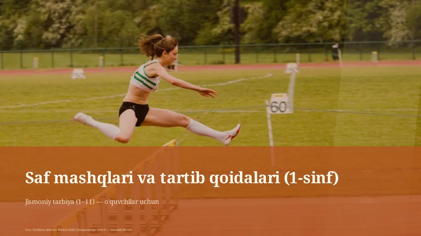 Saf mashqlari va tartib qoidalari (1-sinf)