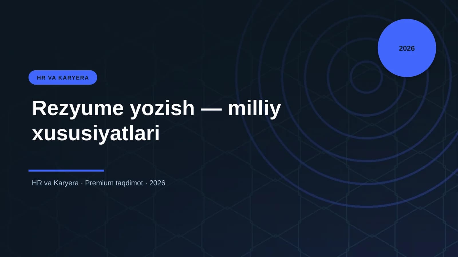 Rezyume yozish — milliy xususiyatlari