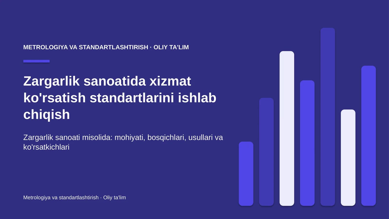 zargarlik sanoatida xizmat ko'rsatish standartlarini ishlab chiqish 2306