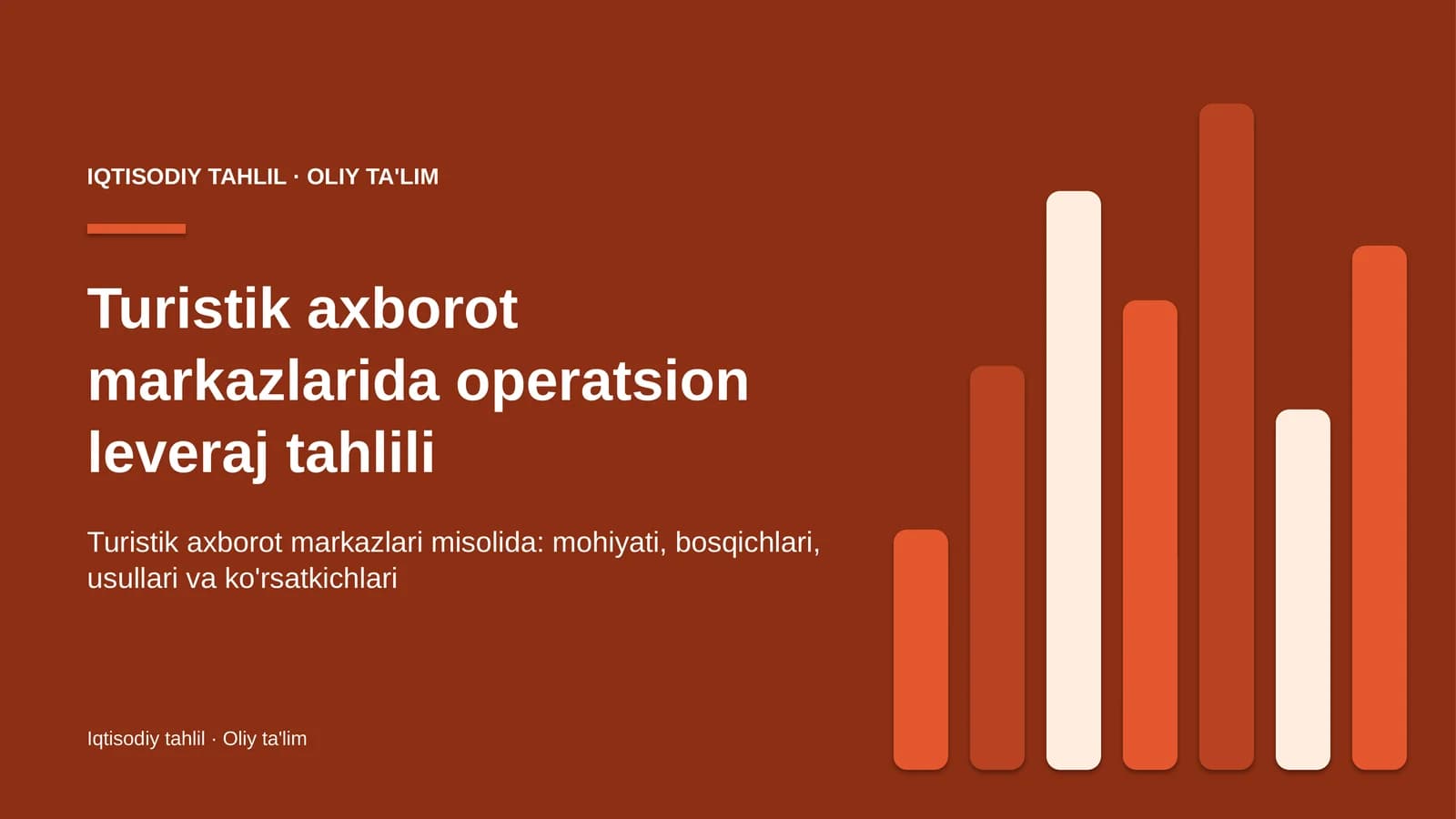 turistik axborot markazlarida operatsion leveraj tahlili 8724