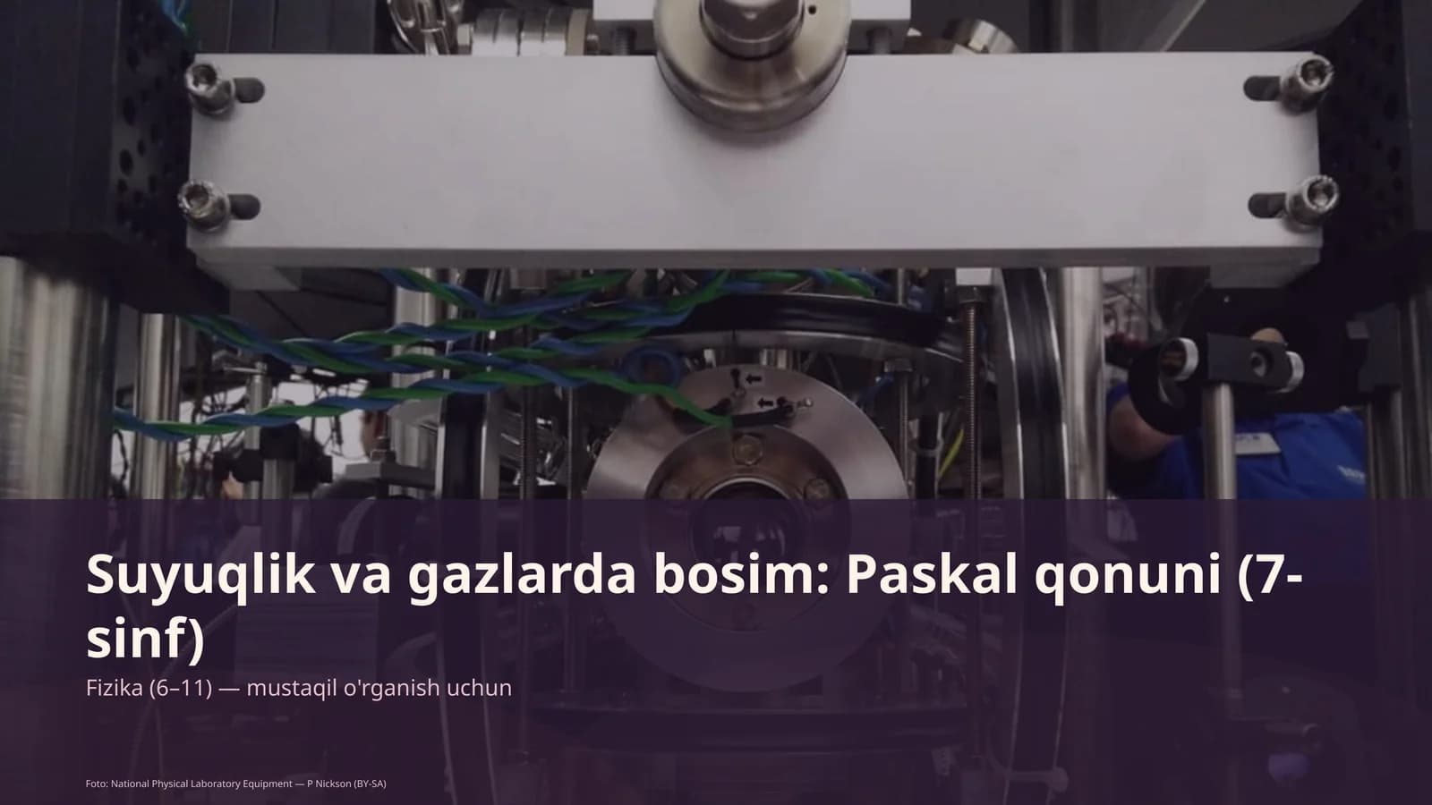 Suyuqlik va gazlarda bosim: Paskal qonuni (7-sinf)