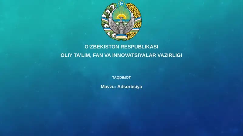 Adsorbsiya: Ta'rif va Turlari