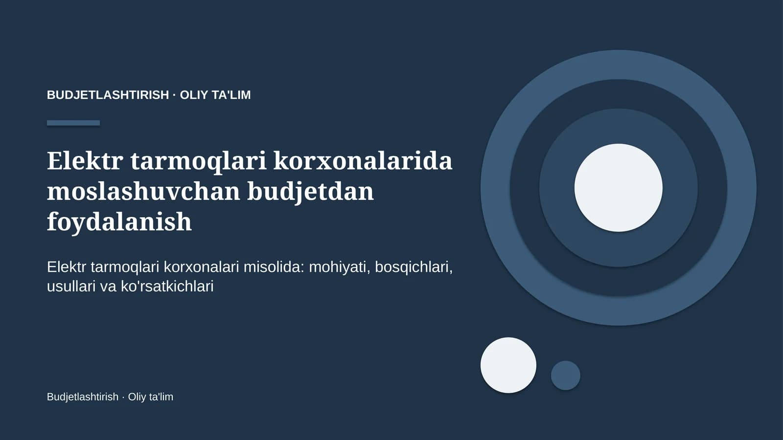 elektr tarmoqlari korxonalarida moslashuvchan budjetdan foydalanish 9436