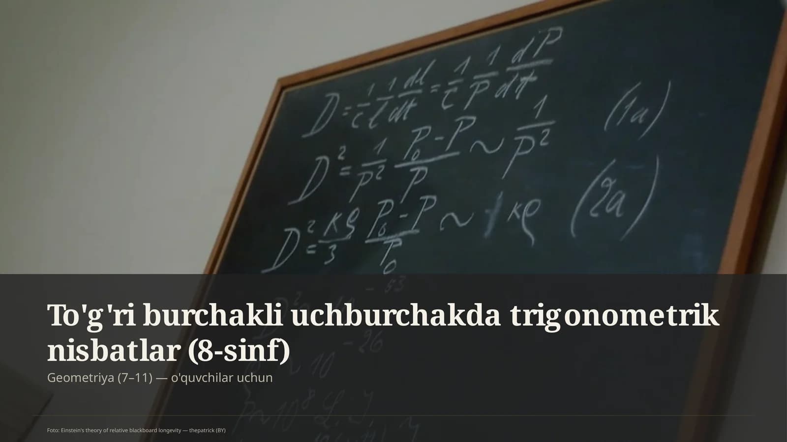 Trigonometrik nisbatlar (8-sinf)
